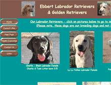 Tablet Screenshot of ebbertretrievers.com